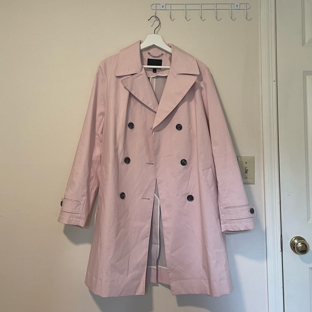 Pink trench coat!